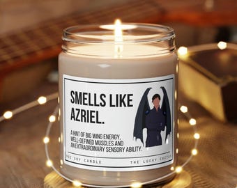 Azriel Acotar Candle, Acotar fan gift, acomaf, A court of thorns and roses merch, Velaris Candle, Book Lover Candles, Literary Book Candle