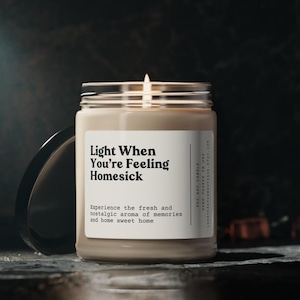 Light When You Miss Home Soy Candle, Gift For Recent Move, Moving Gift Candle, Moving Cities Gift, Eco Friendly 9oz. Soy Candle