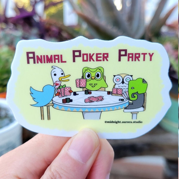 APP - Animal Poker Party | Vinyl Sticker | Laptop Sticker | Tumbler Sticker