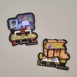 NFT - New Found Treasure / New Financial Trick | Matte Vinyl Sticker | Laptop Sticker | Tumbler Sticker