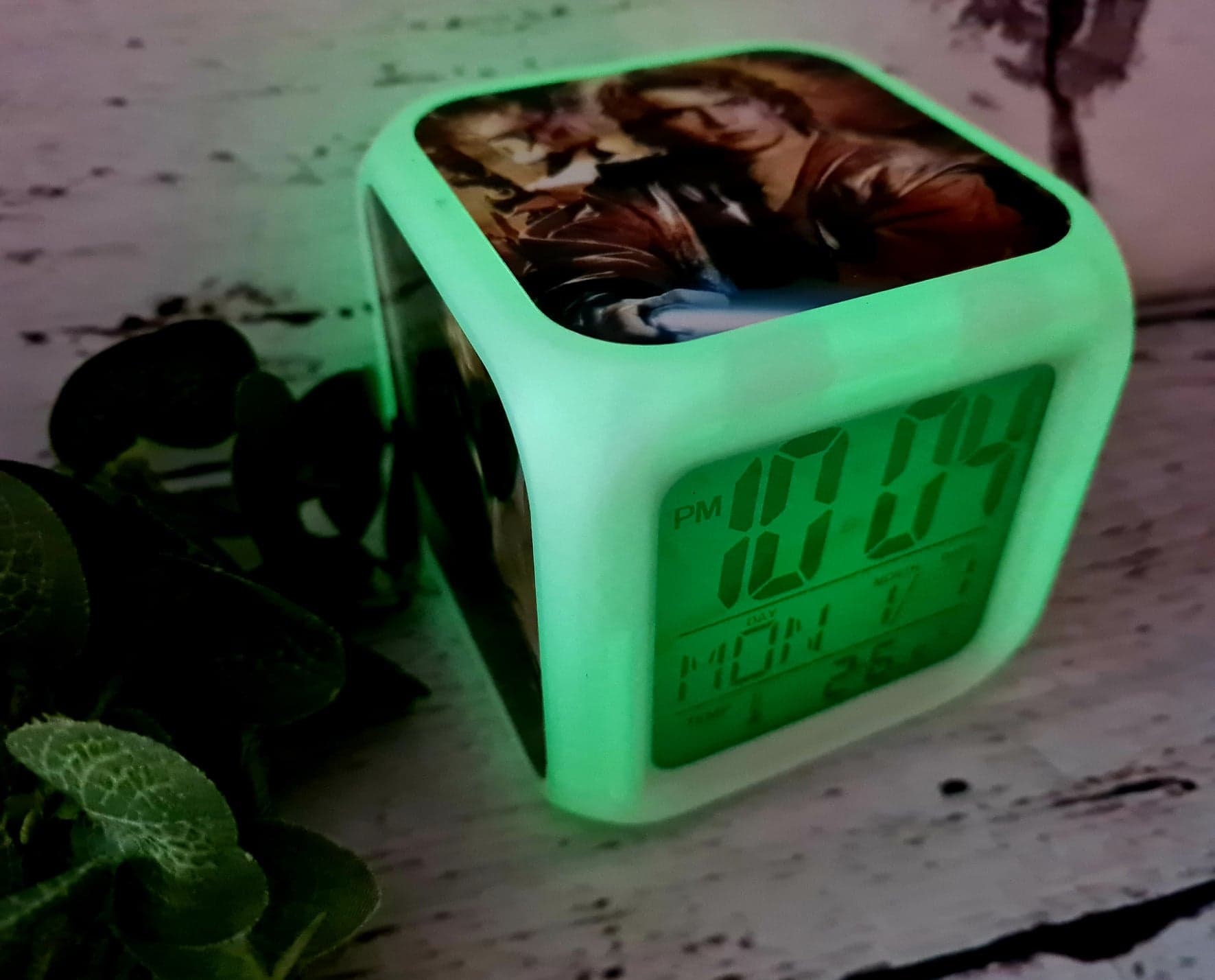 Stitch Design Personalised LED Cube Digital Alarm Clock Colour