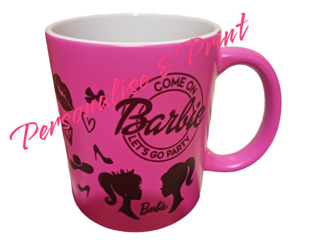 Hey Barbie Hot Pink Mug Barbie Inspired Mug Barbie & Ken - Etsy