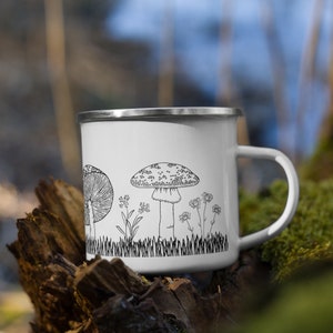 Mushroom Camper Enamel Mug