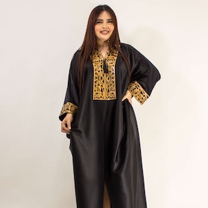 Traditional Maghrebian Dress Arabic Calligraphy in Leather