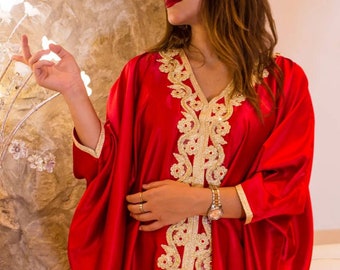 Traditional Original Crystal Beading Kaftan Dress