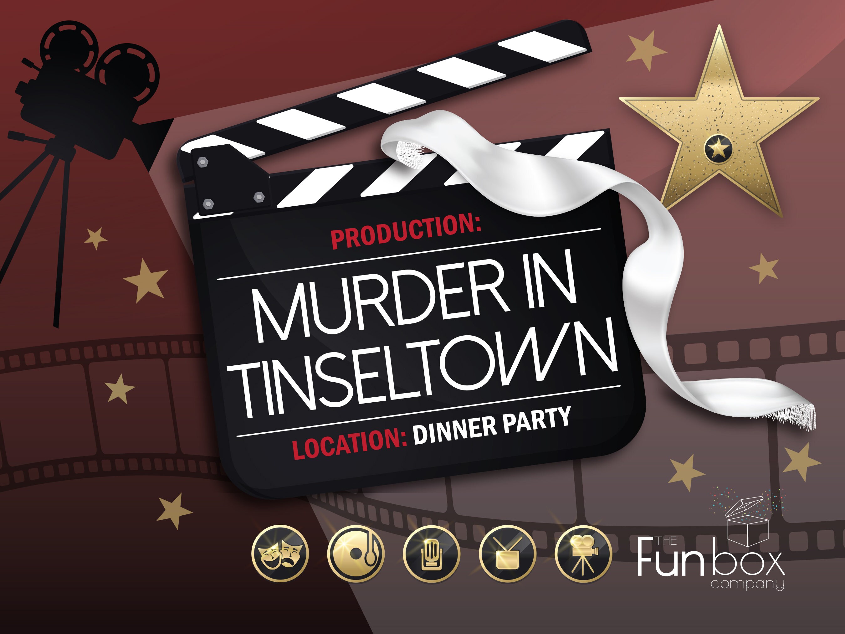 Murder Mystery Detective Role Play Game Murder in Tinseltown Etsy UK