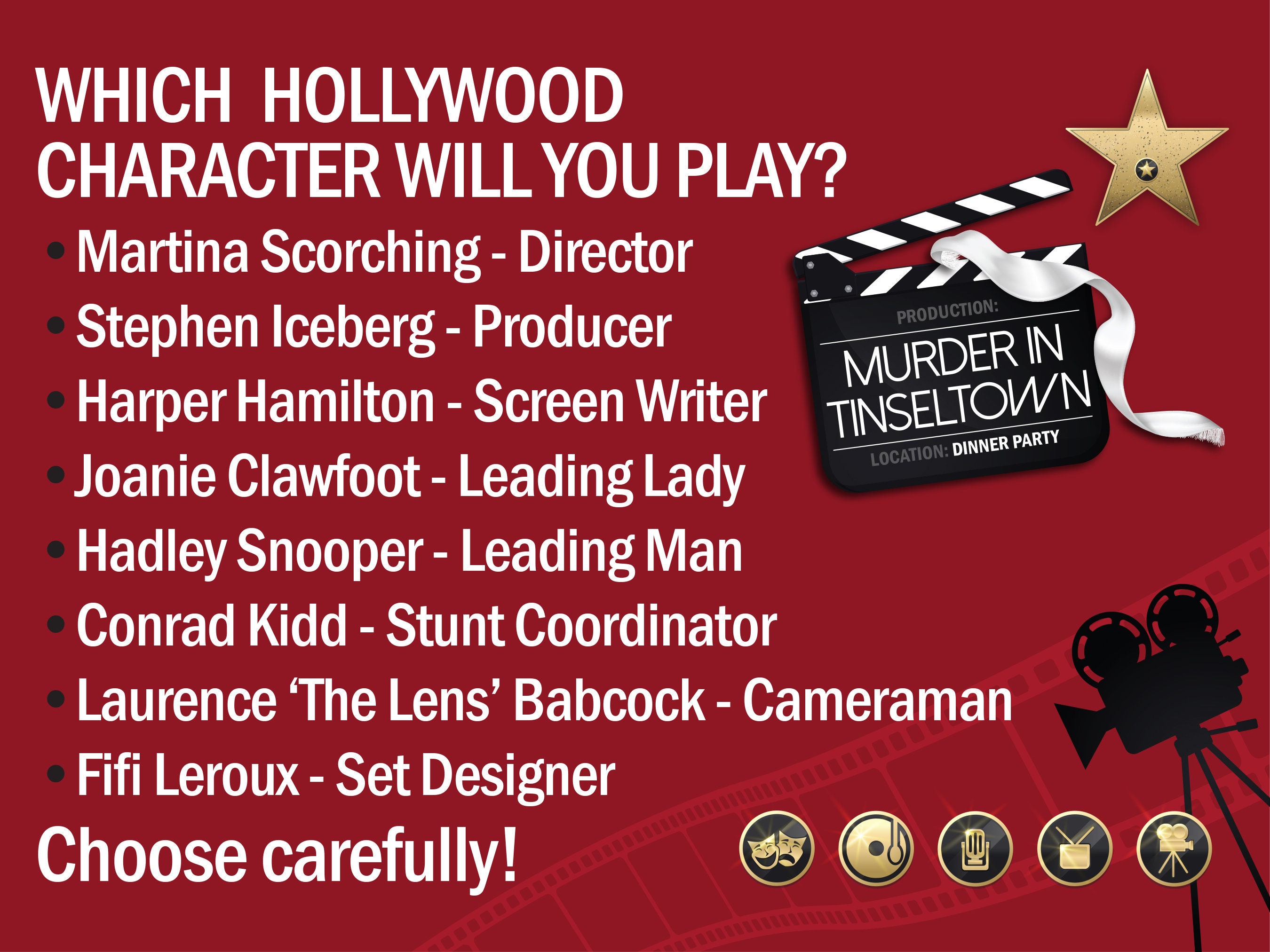 Murder Mystery Detective Role Play Game Murder in Tinseltown Etsy UK