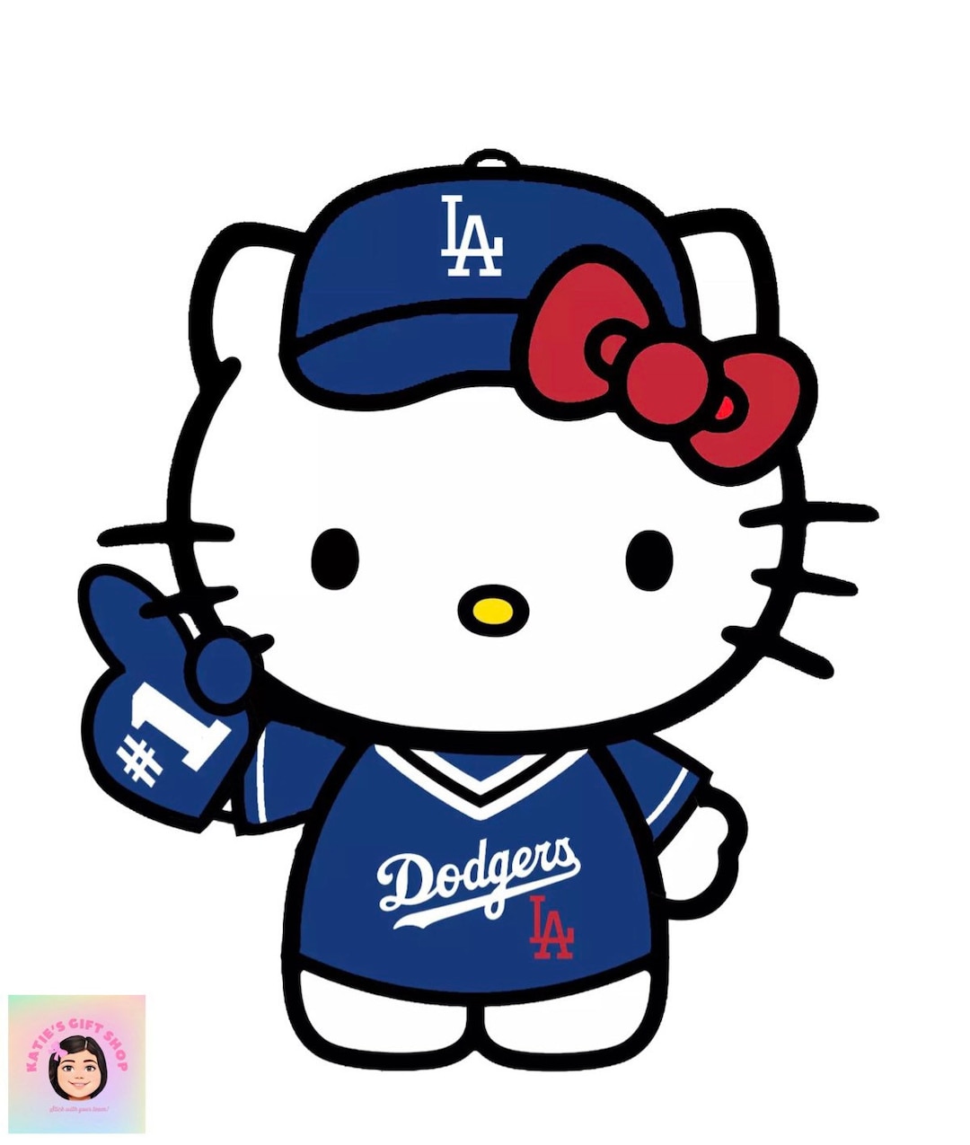 Los Angeles Dodgers Hello Kitty Sticker Etsy