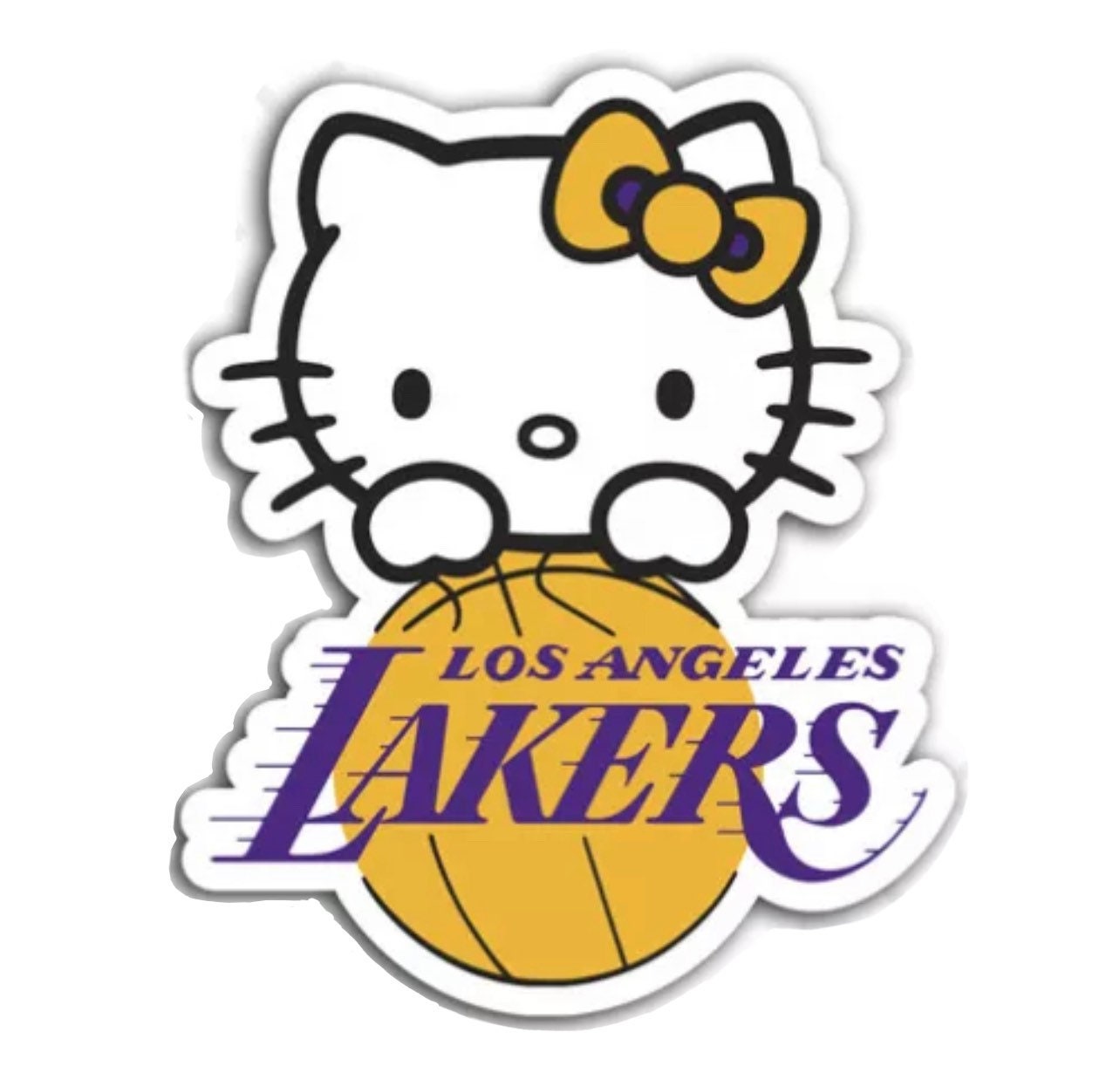 Hello Kitty Los Angeles Lakers Sticker | Etsy