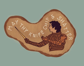 May Thy Knife Chip & Shatter Sticker | Dune Sticker | Paul Atreides Sticker | Dune Movies