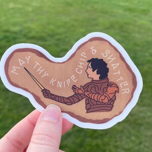 May Thy Knife Chip & Shatter Sticker | Dune Sticker | Paul Atreides Sticker | Dune Movies image 2