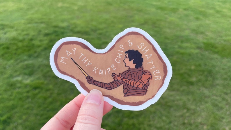 May Thy Knife Chip & Shatter Sticker | Dune Sticker | Paul Atreides Sticker | Dune Movies image 2