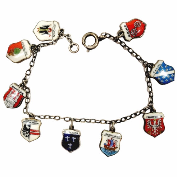 Enamel online charm bracelet