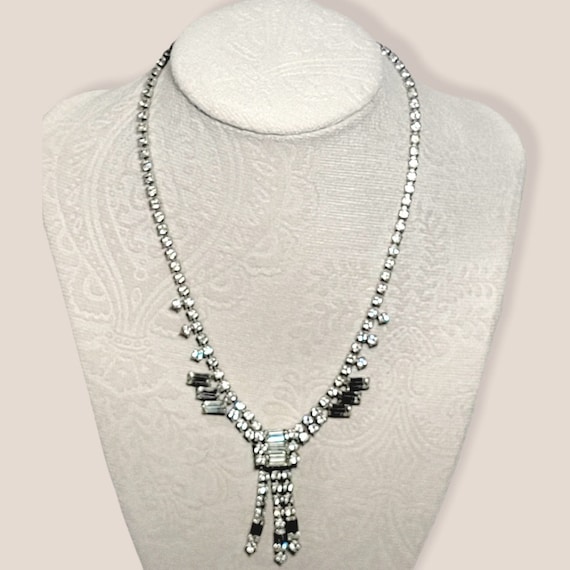 Vintage Kramer Signed 1920's Rhinestone Necklace … - image 1
