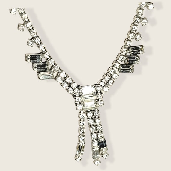 Vintage Kramer Signed 1920's Rhinestone Necklace … - image 4
