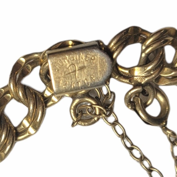 Vintage Forstner Gold filled Charm Bracelet with … - image 2