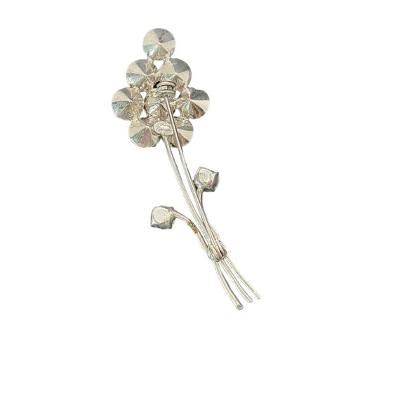 Vintage Glam A&B Rhinestone Crystal Floral Long s… - image 5