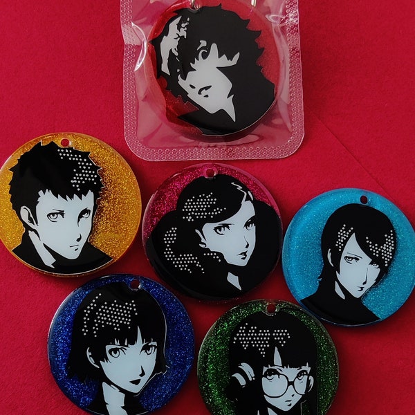 Portachiavi con personaggi e confidenti di Persona 5, merchandising di gioco, fatto a mano.