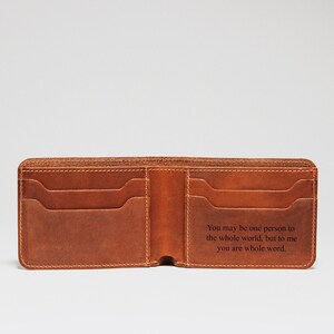 Regalo del Día de San Valentín para él, billetera de cuero personalizada, billetera de cuero delgada para hombres, soporte de tarjeta doble, mejor regalo para él, regalo de novios