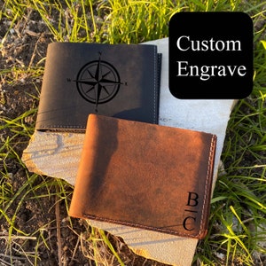 Geburtstagsgeschenk für Ihn, Personalisiertes Portemonnaie, Personalisiertes Portemonnaie, Personalisiertes Portemonnaie, Geschenk für Freund, Herren Geldbörse, Vater Geburtstagsgeschenk