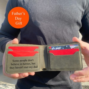Regalo del Día del Padre para él, Billetera de cuero personalizada, Billetera personalizada, Billetera grabada, Regalo para novio, Billetera para hombres, Regalo de cumpleaños de papá