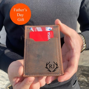 Regalo de papá grabado, billetera para hombres, billetera monogramada personalizada, billetera personalizada, billetera grabada, regalo para él, regalo para novio