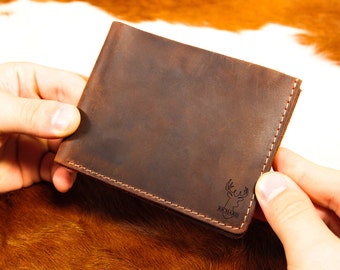 Custom Wallet, Personalized Wallet, Bifold Wallet, Monogram Wallet, Mens Wallet, Engraved Leather Wallet