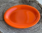 Vintage Homer Laughlin Fiesta Radioactive Red Oval Platter Original Fiesta-ware 12 1 2