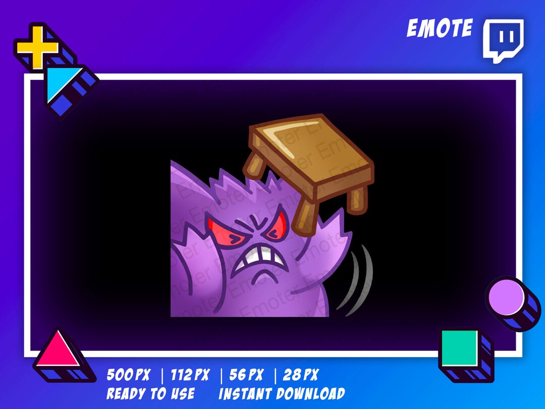 Twitch Pokemon Emote Gengar Rage Table Flip Scarlet Violet Pokemon