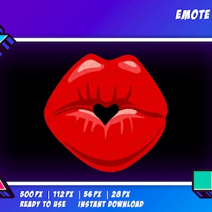 Twitch Emote - Lips Kiss - Digital art