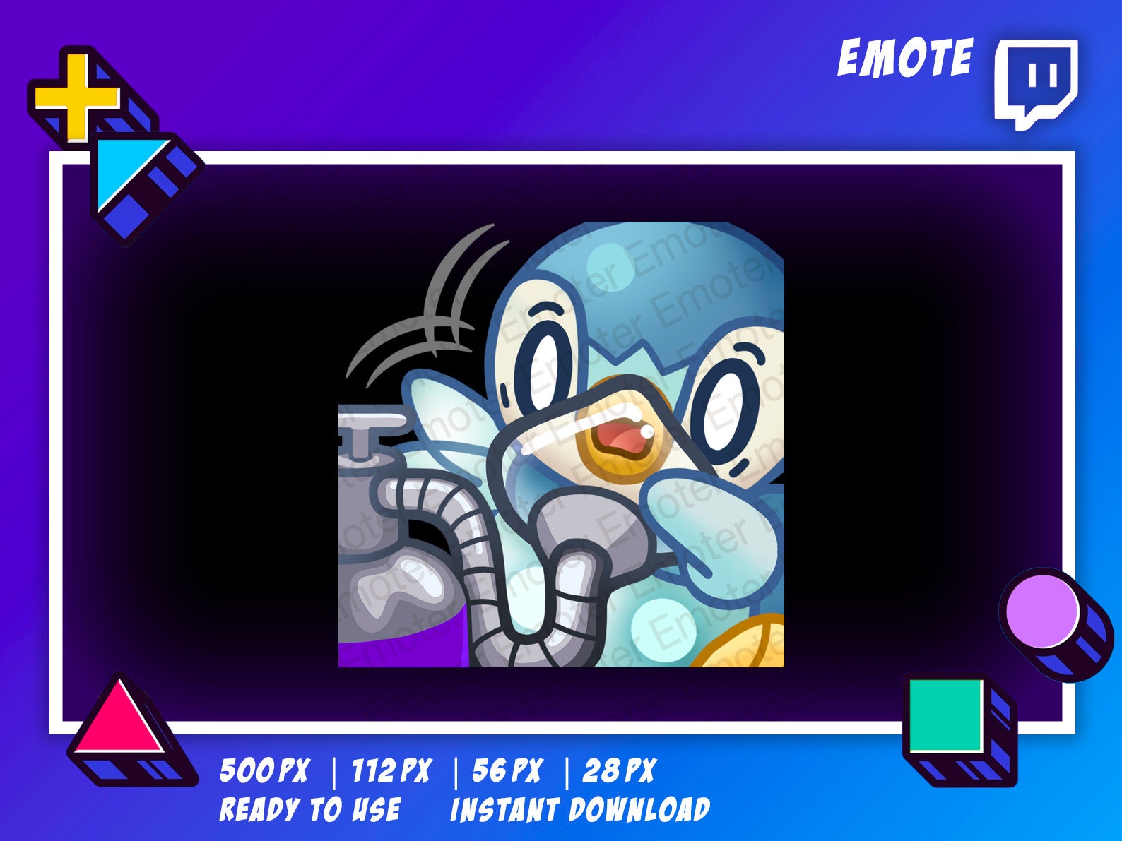 Twitch Pokemon Emote - Piplup - Copium - Arceus pokemon - Kawaii - Digital art