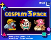 Twitch Pokemon Emote - Anime Cosplay Emotes Pack - Eevee Machop Rowlet - Scarlet Violet pokemon - Kawaii - Digital art