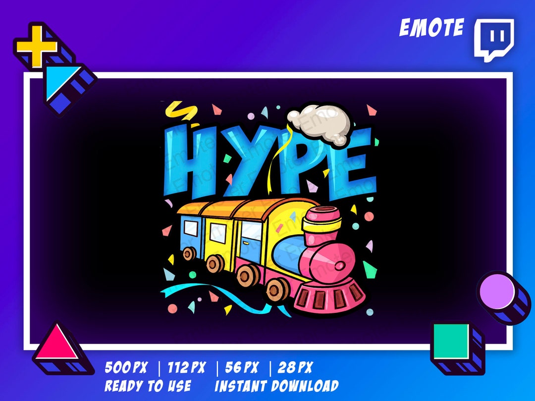 Twitch Emote Hype Train Digital Art Etsy