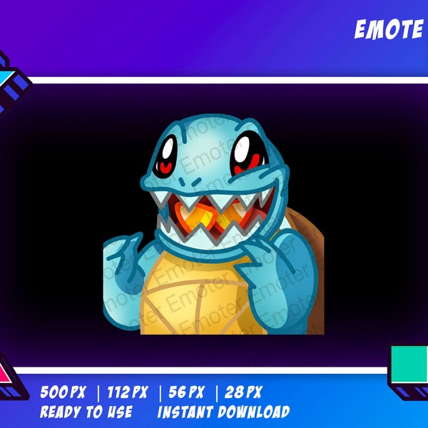 Twitch Pokemon Emote - Squirtle Halloween Candy Trick or Treat - Scarlet Voilet - Kawaii - Digital art