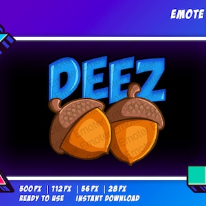 Twitch Emote - Deez Nuts - Drôle - Art numérique