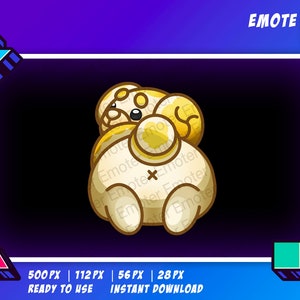 Twitch Pokemon Emote - Paldea Fidough Booty - Scarlet Voilet pokemon - Kawaii - Digital art