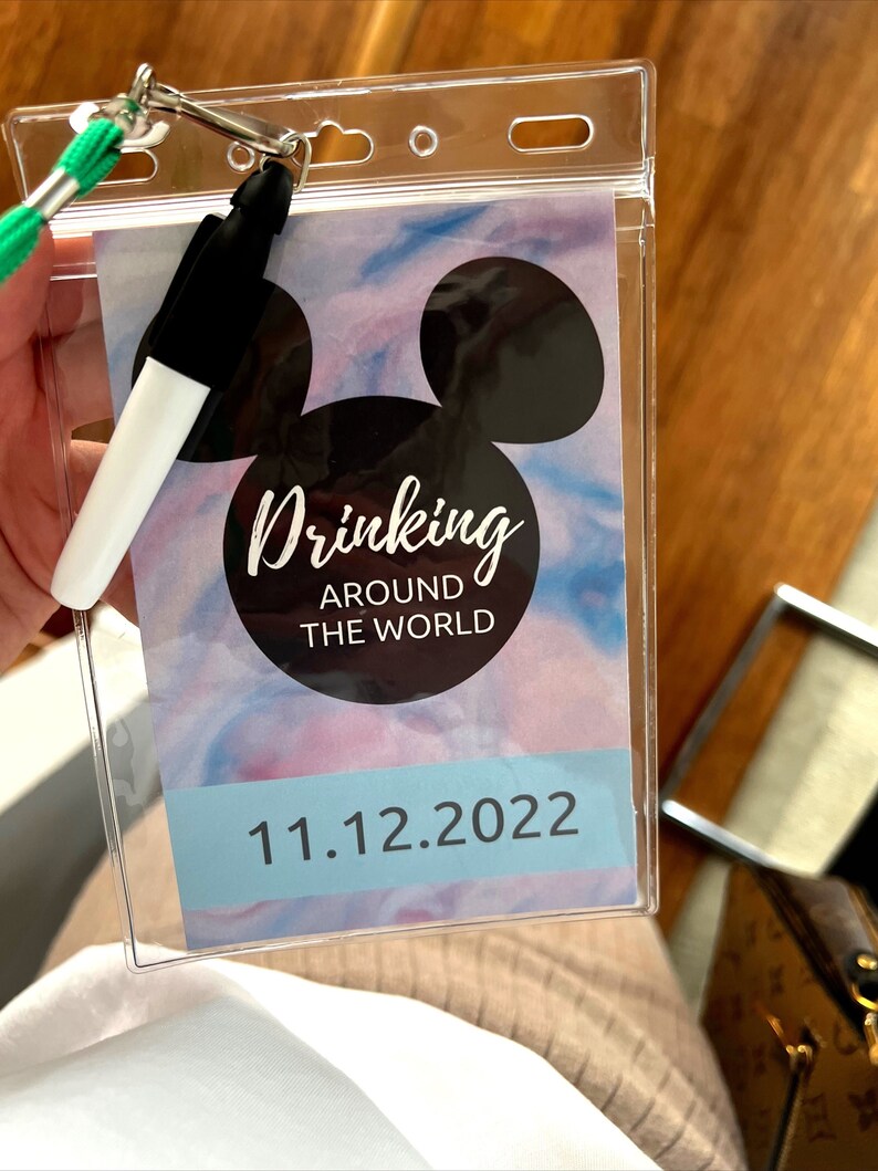 CUSTOM Drink Around the World Passport Printable Epcot Drink Etsy