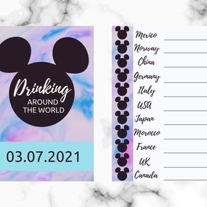 Drink Around the World Passport, Printable Epcot Drink Passport ...