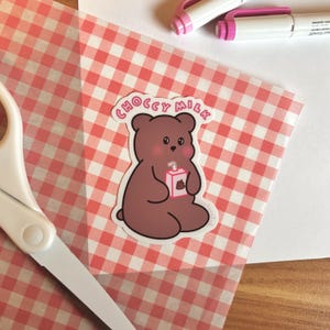 Sticker Ours en lait chocolaté