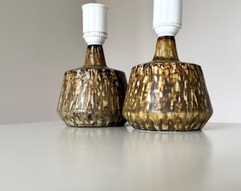 Gunnar Nylund Rörstrand Steinzeug Lampen-Set, schwedisch Mid-Century Modern
