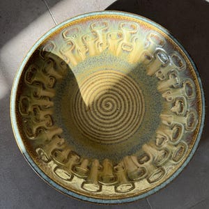 XL Einar Johansen /Søholm stoneware / ceramic dish / PLATE / BOWL  handmade, studio pottery, vintage 1970s