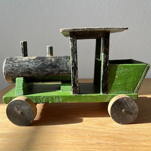 VINTAGE ZUG SPIELZEUG Holz, Kinderspielzeug, handgemacht, Lokomotive, Zug
