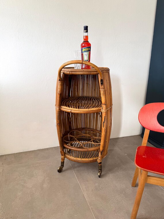 イタリア ヴィンテージ バーカート トローリー Italian Brass Bar Cart