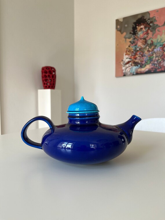 POP TEAPOT RÖRSTRAND Inger Persson Ceramic Blue 1960s - Etsy