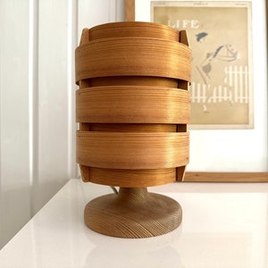 Hans Agne JACOBSSON MARKARYD ELLYSETT B97 table lamp sweden, bentwood, vintage 1960s