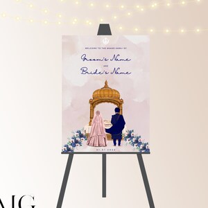 Anand Karaj Sign - Sikh Indian Wedding Sign - Digital File