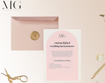 CUSTOMIZABLE Sikh Wedding Invitation Template Set - Set of 5 Inserts + Free E-Vite