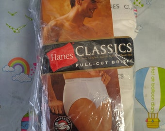 New Old Stock Vintage Hanes 2002 Classics Full-Cut Briefs 3 Pack Size 40