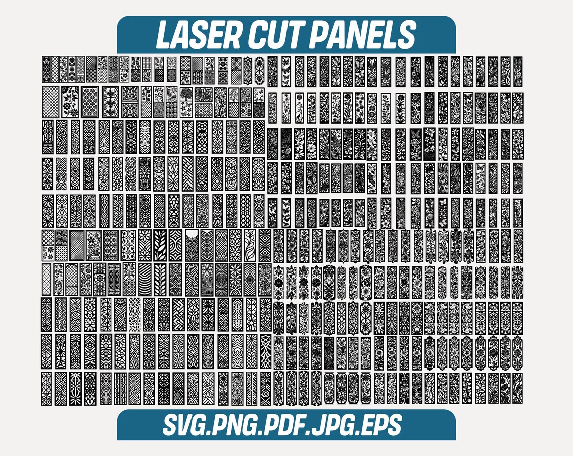 Laser Cut Panels SVG Bundle, Decorative Panel Collection, Geometric ...