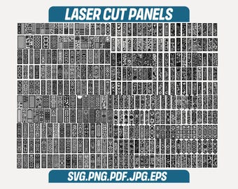Laser Cut Panels SVG Bundle, Decorative Panel Collection, Geometric Floral Patterns, CNC & LightBurn Ready, Svg Png Pdf Eps Files